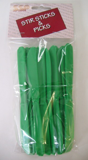 Knife - Green - Heavy Weight - 12 pack
